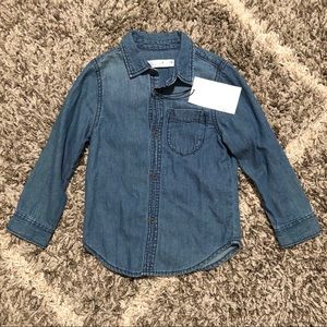 Zara Boy Jeans Buttondown Size 5 NWT